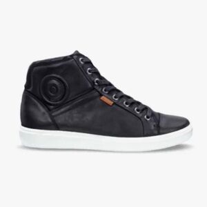 Ecco Women’s Black High-Top Leather Sneakers